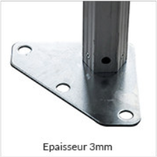 Platine métal 140mm x 140mm