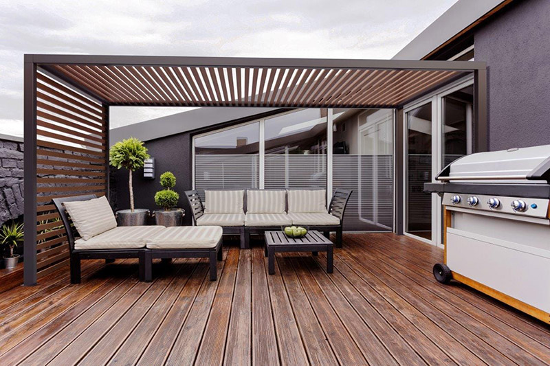 Pergolas en bois, aluminium sur-mesure